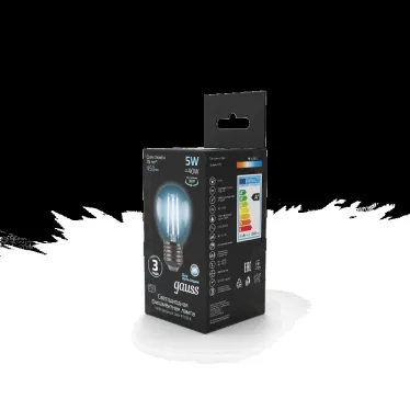 Лампа светодиодная LED 5Вт E27 220В 4100К шар | 105802205 | Gauss