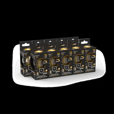Лампа светодиодная LED 5Вт E27 220В 2700К шар, диммируемая | 105802105-D | Gauss