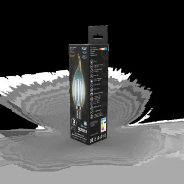 Лампа светодиодная LED 5Вт E14 220В 4100К свеча на ветру | 104801805 | Gauss