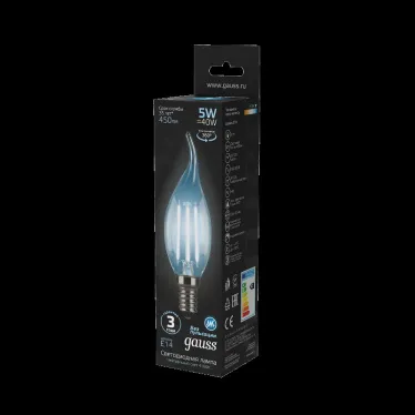 Лампа светодиодная LED 5Вт E14 220В 4100К свеча на ветру | 104801205 | Gauss