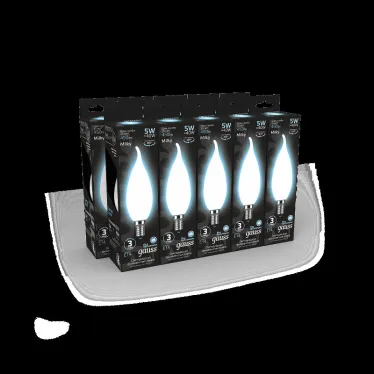 Лампа светодиодная LED 5Вт E14 220В 4100К свеча на ветру | 104201205 | Gauss