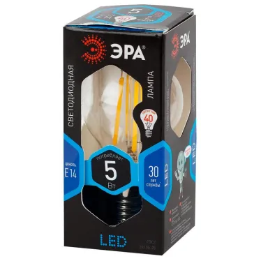Лампа светодиодная LED 5Вт E14 220В 4000К F-LED Р45 шар | Б0019007 | ЭРА