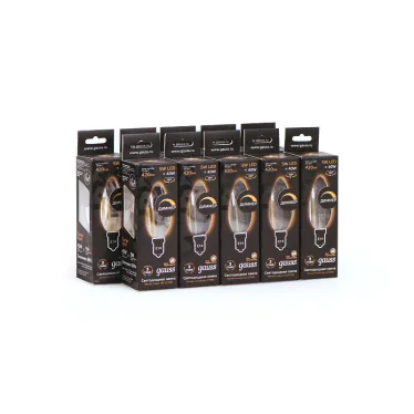 Лампа светодиодная LED 5Вт E14 220В 2700К свеча, диммируемая | 103801105-D | Gauss