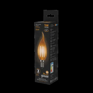 Лампа светодиодная LED 5Вт E14 220В 2700К свеча на ветру | 104801005 | Gauss