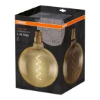 Лампа светодиодная филаментная Vintage 1906 LED CL GLOBE200 FIL GOLD 28 non-dim 5W/820 E27 | 4058075092013 | Osram