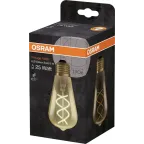Лампа светодиодная филаментная Vintage 1906 LED CL Edison FIL GOLD 25 non-dim 5W/820 E27 | 4058075092112 | Osram