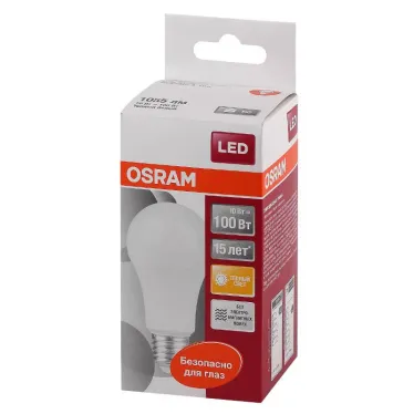 Лампа светодиодная LED STAR Classic A 10W, матовая колба, Е27 LEDSCLA100 10W/827 230VFR E2710X1RU | 4052899971578 | Osram