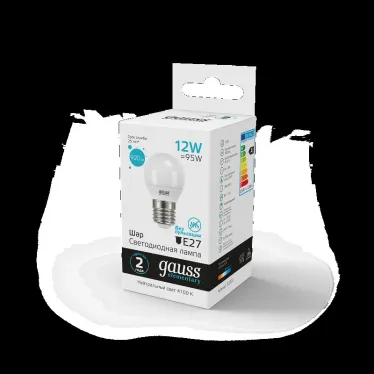 Лампа светодиодная LED Elementary Шар 12W 920lm E27 4100K | 53222 | Gauss
