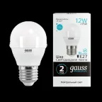 Лампа светодиодная LED Elementary Шар 12W 920lm E27 4100K | 53222 | Gauss