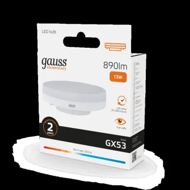 Лампа светодиодная LED Elementary 13Вт 3000K GX53 890lm | 83813 | Gauss