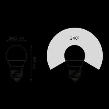 Лампа светодиодная LED Elementary Шар 12W 920lm E27 4100K | 53222 | Gauss