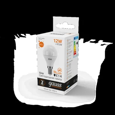 Лампа светодиодная LED Elementary Шар 12W 880lm E14 3000K | 53112 | Gauss