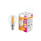 Лампа светодиодная филаментная LED STAR Classic P 6W, прозрачная колба, Е14 LEDSCLP75 6W/827 230V FIL E1410X1RU | 4058075218147 | Osram