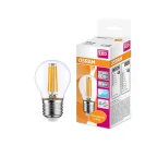 Лампа светодиодная филаментная LED STAR Classic P 5W, прозрачная колба, Е27 LSCLP60 CL 5W/840 230V FILE2710X1RU | 4058075212541 | Osram