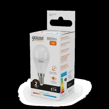 Лампа светодиодная LED Elementary Шар 12W 880lm E14 3000K | 53112 | Gauss
