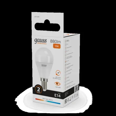 Лампа светодиодная LED Elementary Шар 12W 880lm E14 3000K | 53112 | Gauss