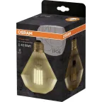 Лампа светодиодная филаментная Vintage 1906 LED CL DIAMOND FIL GOLD 40 non-dim 4, 5W/825 E27 | 4058075091955 | Osram