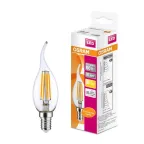 Лампа светодиодная филаментная LED STAR Classic BA 5W, прозрачная колба, Е14 LSCLBA60 CL 5W/827 230VFILE1410X1RU | 4058075212336 | Osram