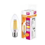 Лампа светодиодная филаментная LED STAR Classic B 5W, прозрачная колба, Е27 LSCLB60 CL 5W/827 230V FILE2710X1RU | 4058075212398 | Osram