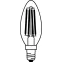 Лампа светодиодная филаментная LED STAR Classic B 4W, прозрачная колба, Е14 LEDSCLB40 4W/827 230V FIL E14 FS1 | 4058075068353 | Osram