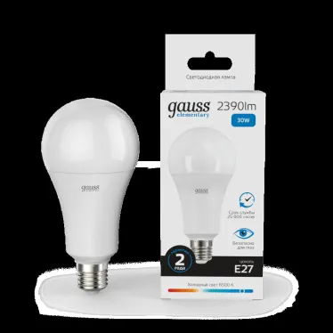 Лампа светодиодная LED Elementary A67 30W E27 2390lm 6500K | 73239 | Gauss