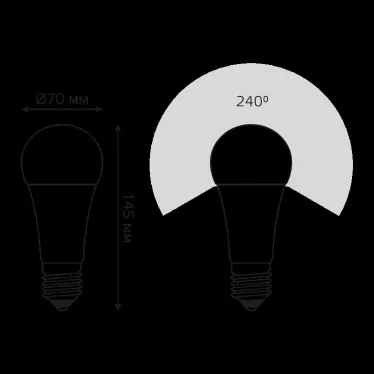 Лампа светодиодная LED Elementary A67 30W E27 2390lm 6500K | 73239 | Gauss