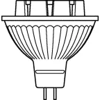 Лампа светодиодная напряжение 12В PARATHOM MR16 50 non-dim 36° 7 2W/830 GU5.3 | 4058075815575 | Osram