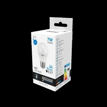 Лампа светодиодная LED Elementary A60 7W E27 560lm 6500K | 23237A | Gauss