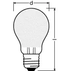 Лампа светодиодная матовая, Е27 PARATHOM CL A GL FR 60 non-dim 7W/840 E27 | 4058075808416 | Osram
