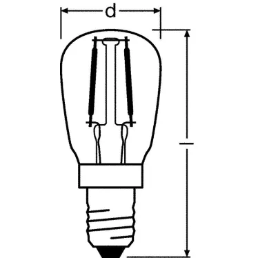 Лампа светодиодная PARATHOM SPECIAL T26 FIL 10 non-dim 1, 3W/827 E14 | 4058075042384 | Osram