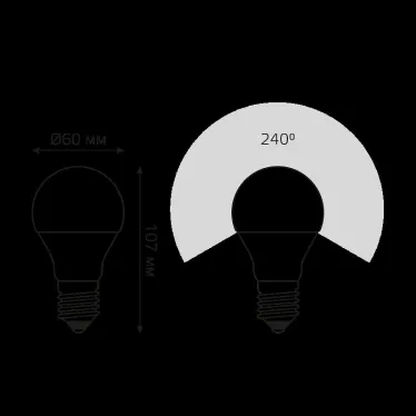 Лампа светодиодная LED Elementary A60 7W E27 560lm 6500K | 23237A | Gauss