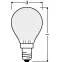 Лампа светодиодная LED STAR+ CL P CRI90GL FR 40 non-dim 5W/927 E14 | 4058075813694 | Osram