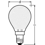 Лампа светодиодная LED STAR+ CL P CRI90GL FR 40 non-dim 5W/927 E14 | 4058075813694 | Osram