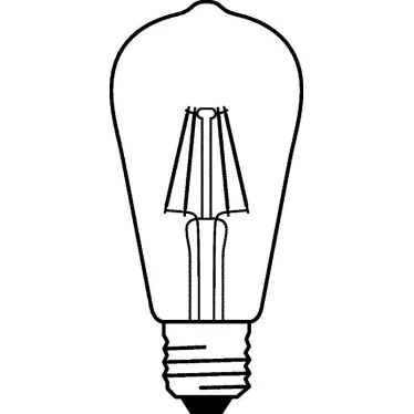Лампа светодиодная LED, филаментная, золотистая, Vintage 1906 LED CL Edison FIL GOLD 37 non-dim 4W/825 E27 | 4052899962095 | Osram