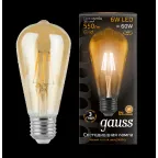 Лампа светодиодная LED 6Вт E27 220В 2400К | 102802006 | Gauss