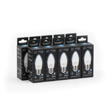 Лампа светодиодная LED 6,5Вт E27 220В 4100К свеча | 103102207 | Gauss