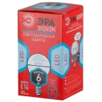 Лампа cветодиодная ECO LED P45-6W-840-E14 (диод, шар, 6Вт, нейтр, E14) (10/100/3000) | Б0019077 | ЭРА