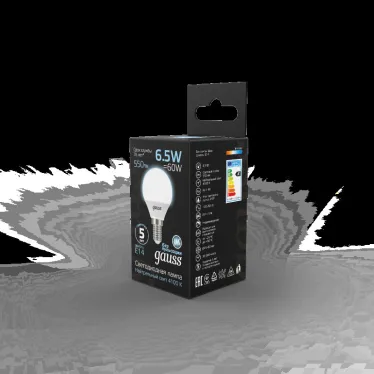 Лампа светодиодная LED 6,5Вт E14 220В 4100К шар | 105101207 | Gauss