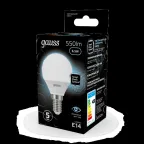Лампа светодиодная LED 6,5Вт E14 220В 4100К шар | 105101207 | Gauss