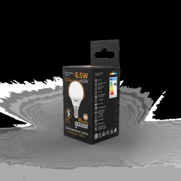 Лампа светодиодная LED 6,5Вт E14 220В 2700К шар | 105101107 | Gauss