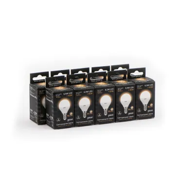 Лампа светодиодная LED 6,5Вт E14 220В 2700К шар | 105101107 | Gauss