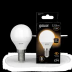 Лампа светодиодная LED 6,5Вт E14 220В 2700К шар | 105101107 | Gauss