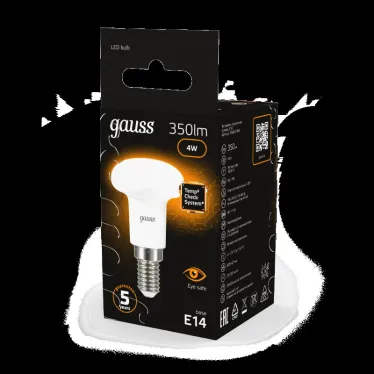 Лампа светодиодная LED 4Вт E14 220В 2700К Reflector R39 | 106001104 | Gauss