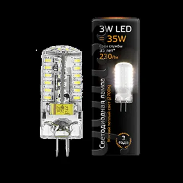 Лампа светодиодная LED 3Вт G4 12В 2700К | 207707103 | Gauss