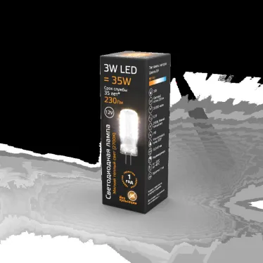 Лампа светодиодная LED 3Вт G4 12В 2700К | 207707103 | Gauss