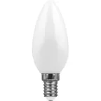 Лампа светодиодная LB-66 (7W) 230V E14 2700K филамент C35 матовая | 25785 | FERON