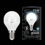 Лампа светодиодная LED 9.5Вт E14 220В 4100К Globe | 105101210 | Gauss