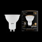 Лампа светодиодная LED 7Вт GU10 220В 2700К MR16 | 101506107 | Gauss