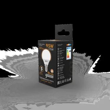 Лампа светодиодная LED 9.5Вт E14 220В 3000К Globe | 105101110 | Gauss
