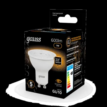 Лампа светодиодная LED 7Вт GU10 220В 2700К MR16 | 101506107 | Gauss